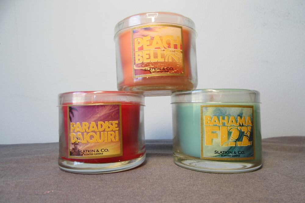 3 Bath & Body Slatkin & Co Mini Candles 1.3 oz Each New 3 Scents